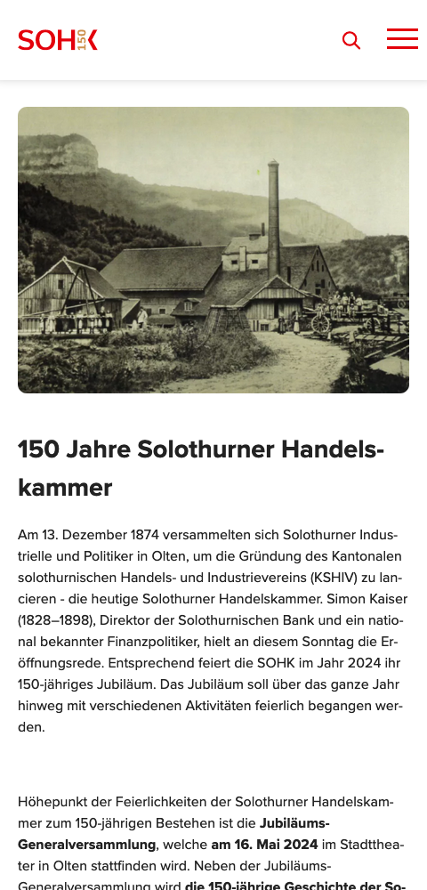sohk 150 Jahre solothurner handelskammer